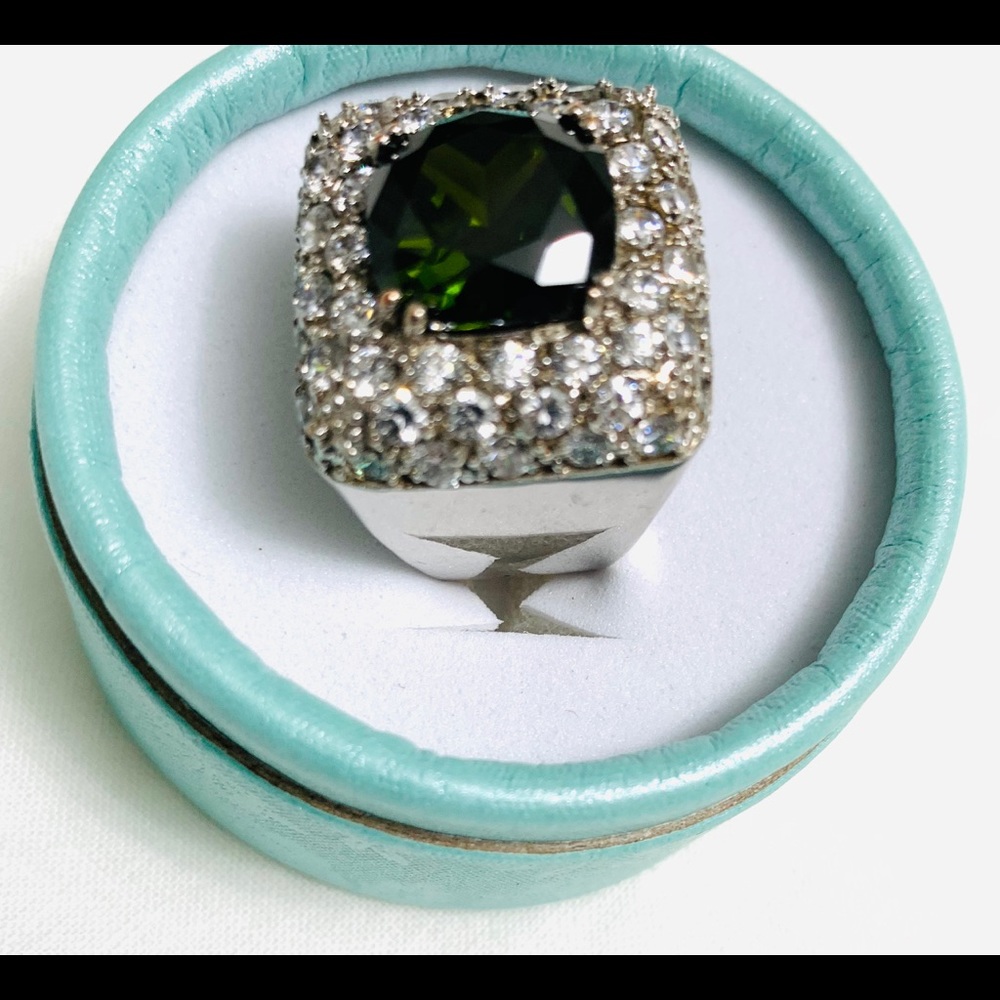 CAMILLE LUCIE LAB GREEN TOURMALINE COCKTAIL RING